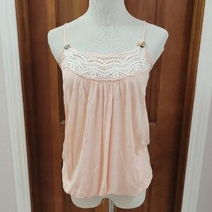Free People Light Pink Lace Camisole